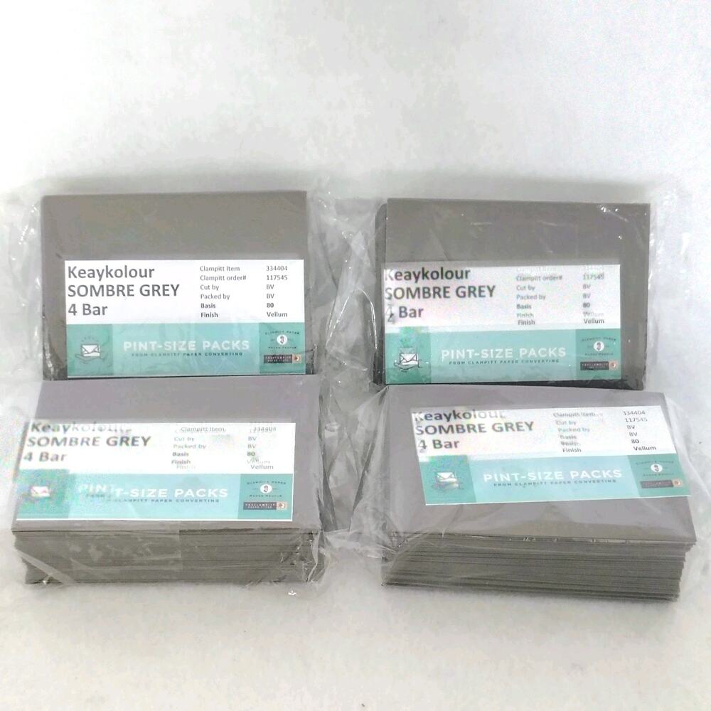 Keaykolour Sombre Grey 100 Envelopes 5"x3.5" 4 Bar Invitation Wedding Grad New